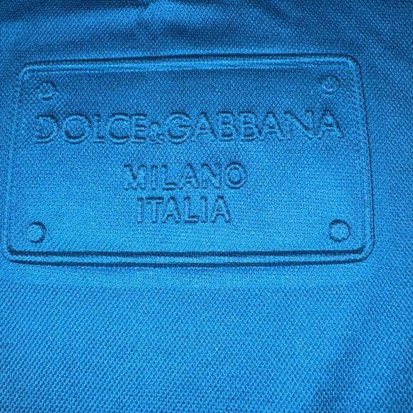 Brand new mens Dolce & Gabbana Blue Polo Shirt - Picture 4 of 7